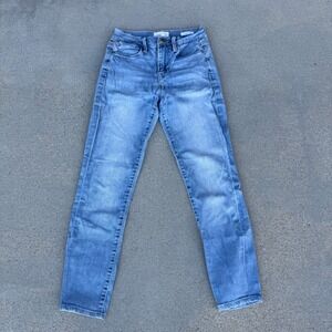 FRAME Le High Skinny Jeans Women Light Wash Size 24 Distressed Denim